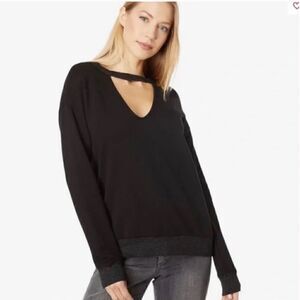 NWTs Revolve n:PHILANTHROPY Pria Black Cut Out Front Sweatshirt